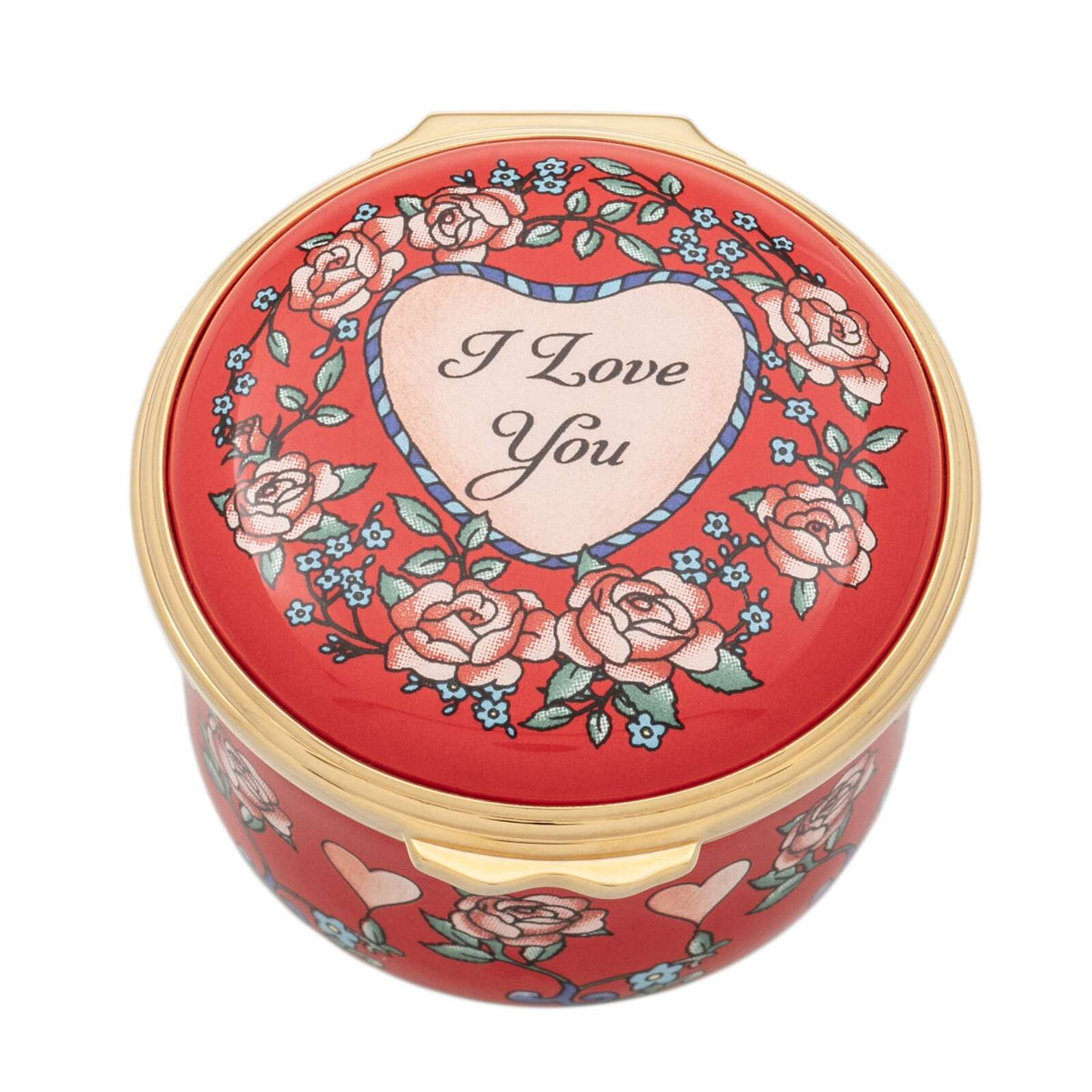 Halcyon Days "I Love You" Enamel Box, alternate view
