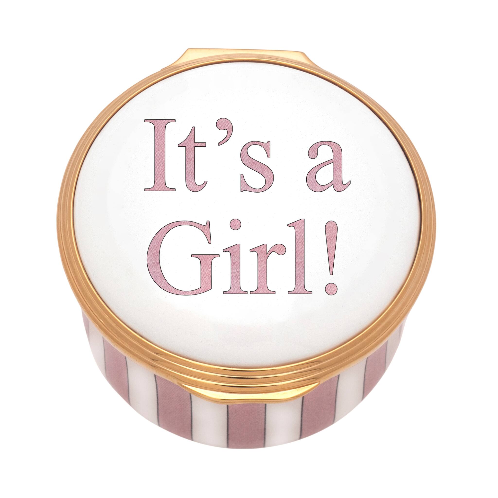 Halcyon Days "It's a Girl" Enamel Box