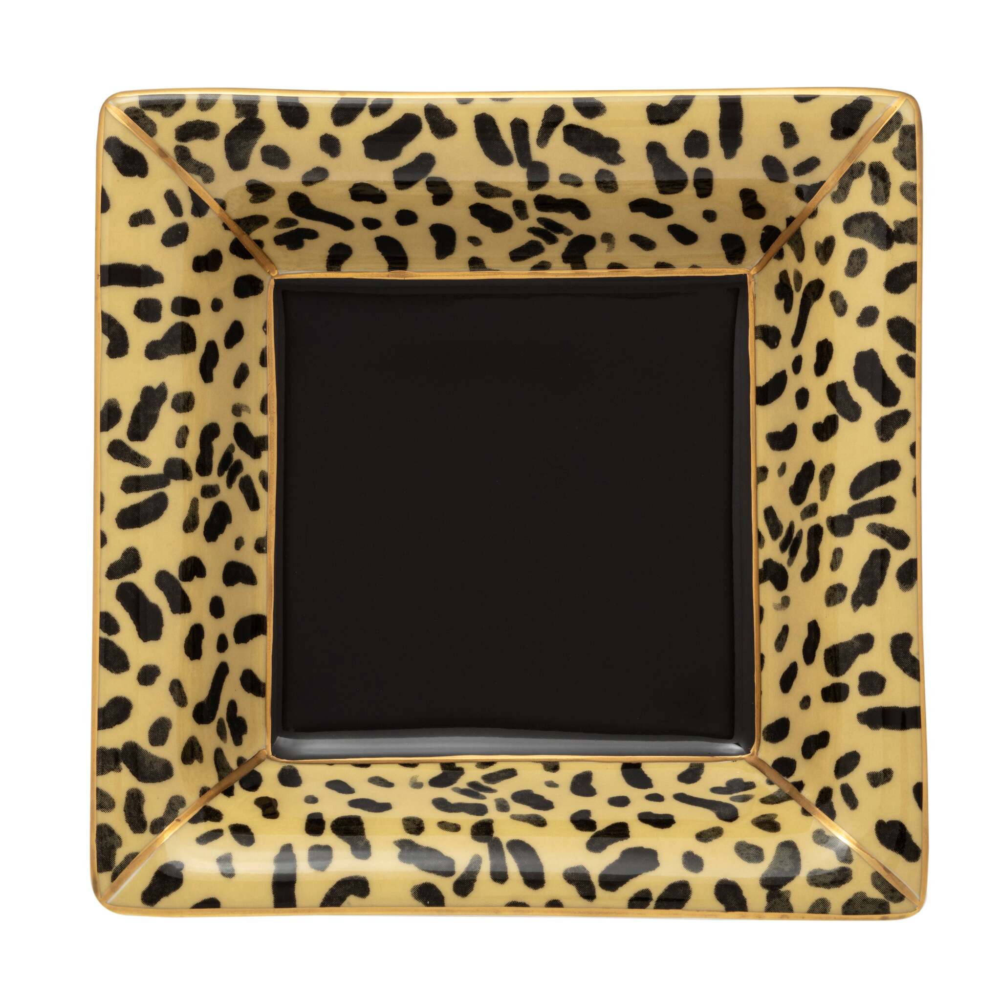 Halcyon Days Leopard Square Trinket Tray
