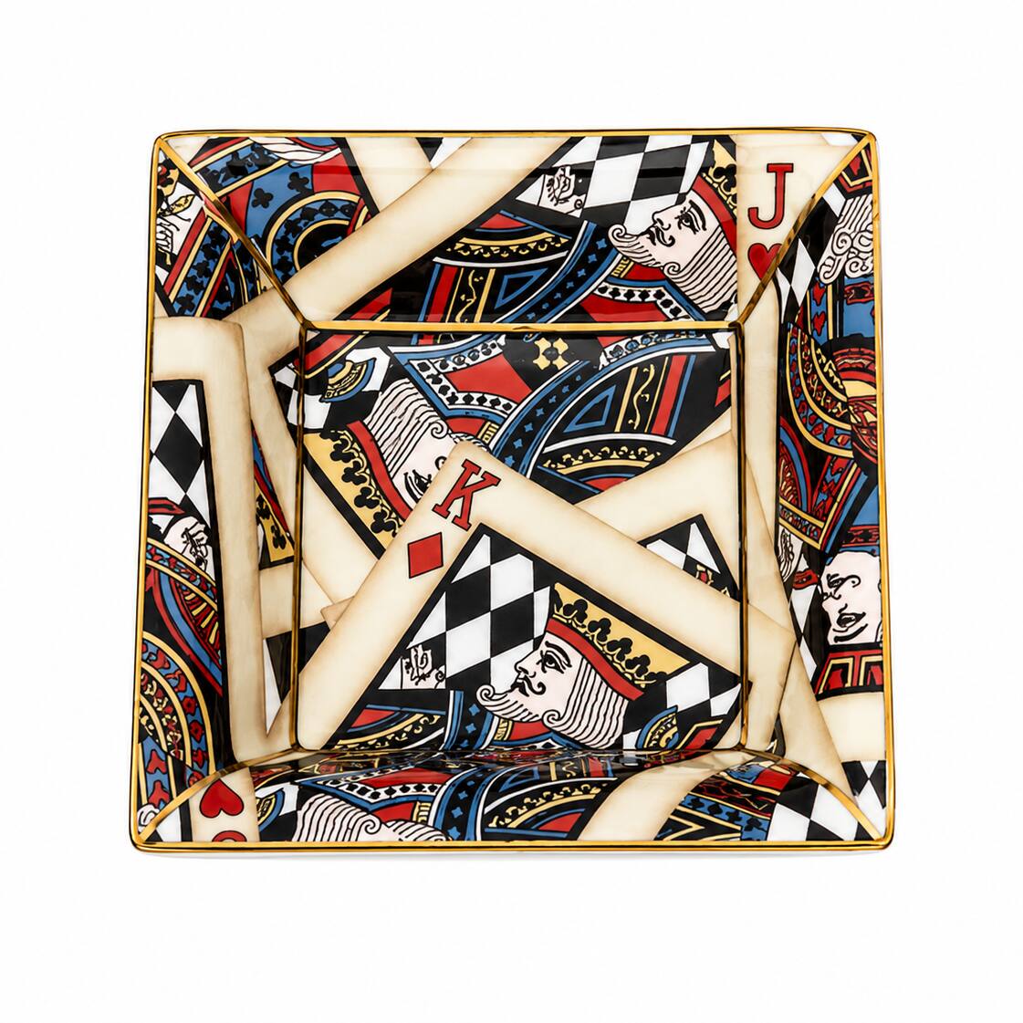 Halcyon Days Let’s Play Cards Square Trinket Tray