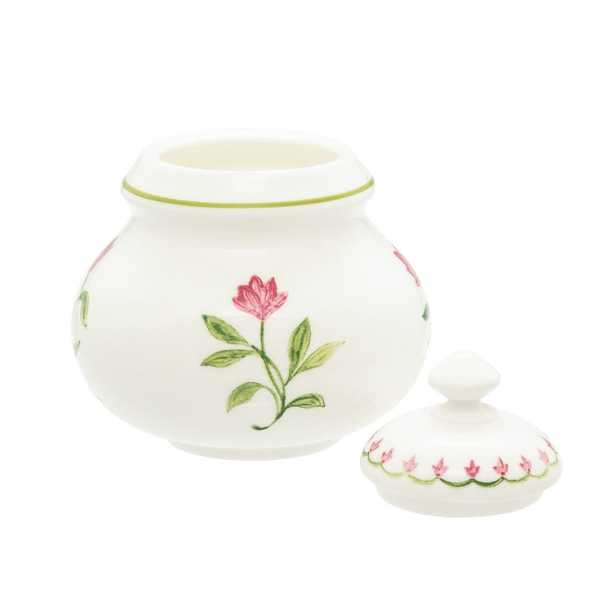 Halcyon Days Marguerite Pink Sugar Bowl, alternate view