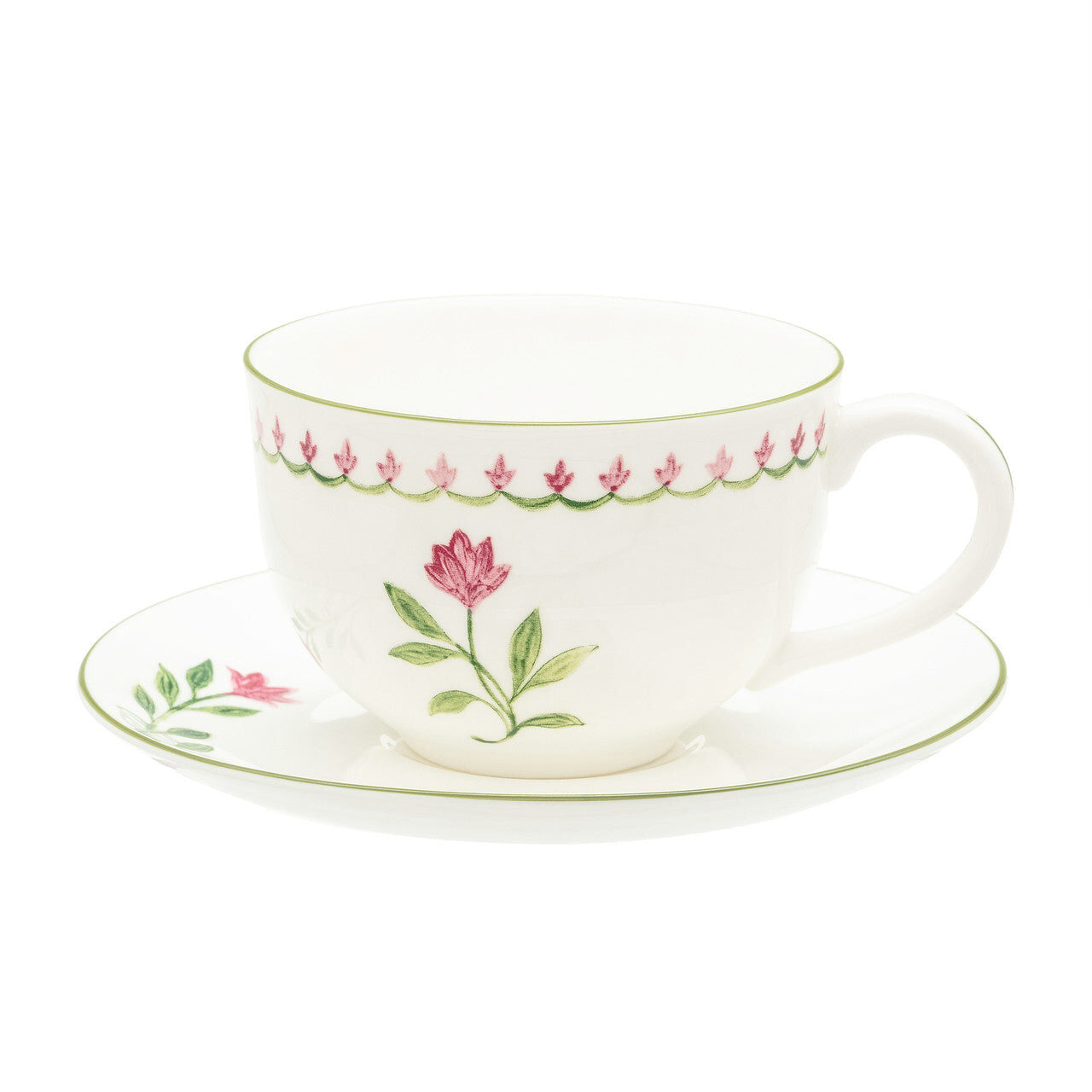 Halcyon Days Marguerite Pink Teacup & Saucer Cup & Saucer Set