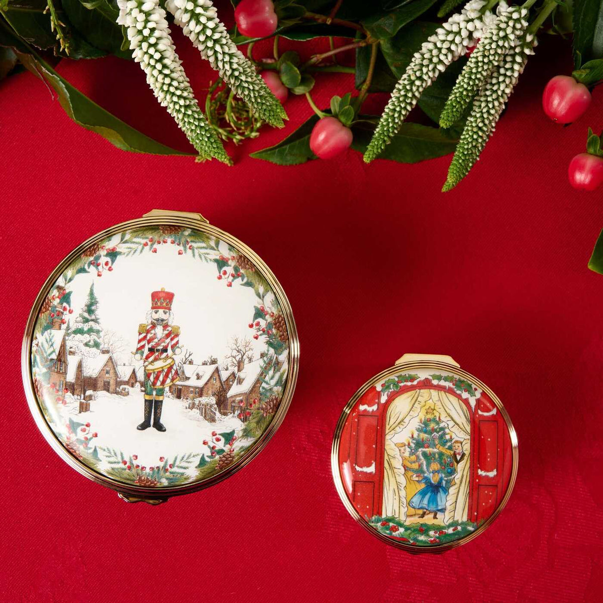 Halcyon Days Nutcracker Drummer in the Snow - Enamel Box, view 2