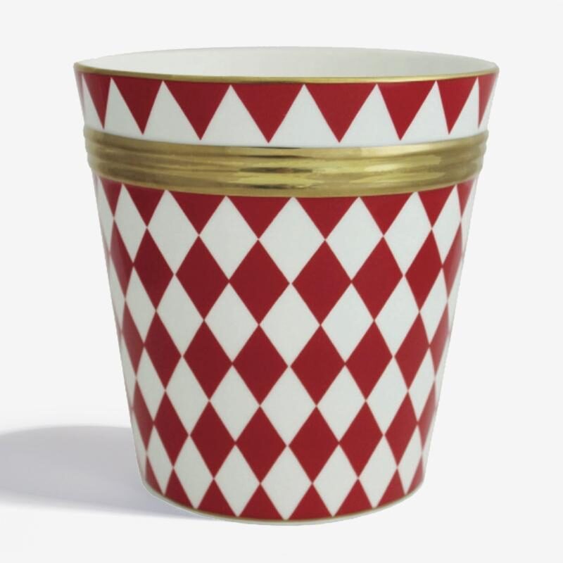 Halcyon Days Parterre Red - Fine Bone China Cachepot Vase