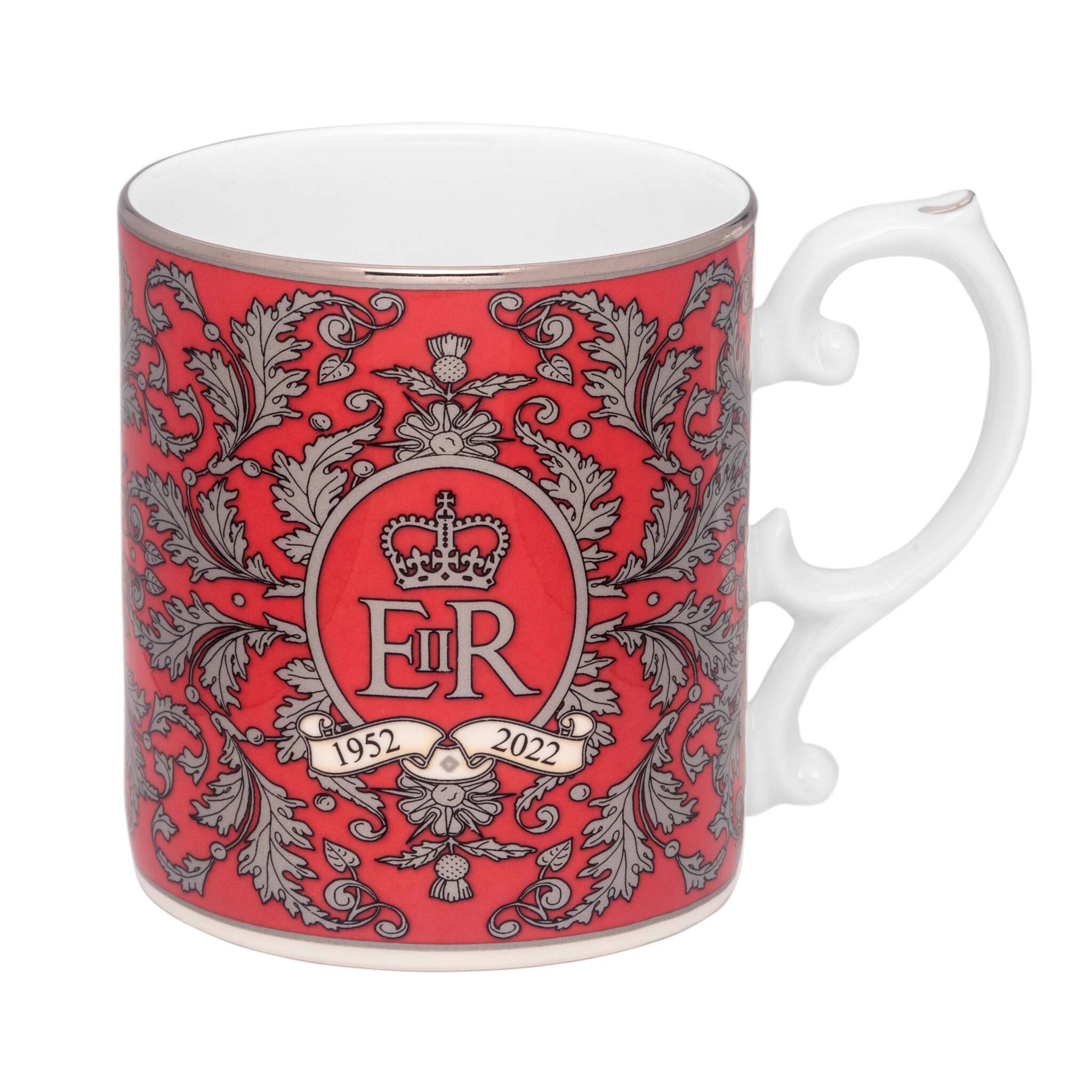 Halcyon Days Platinum Jubilee Red Mug