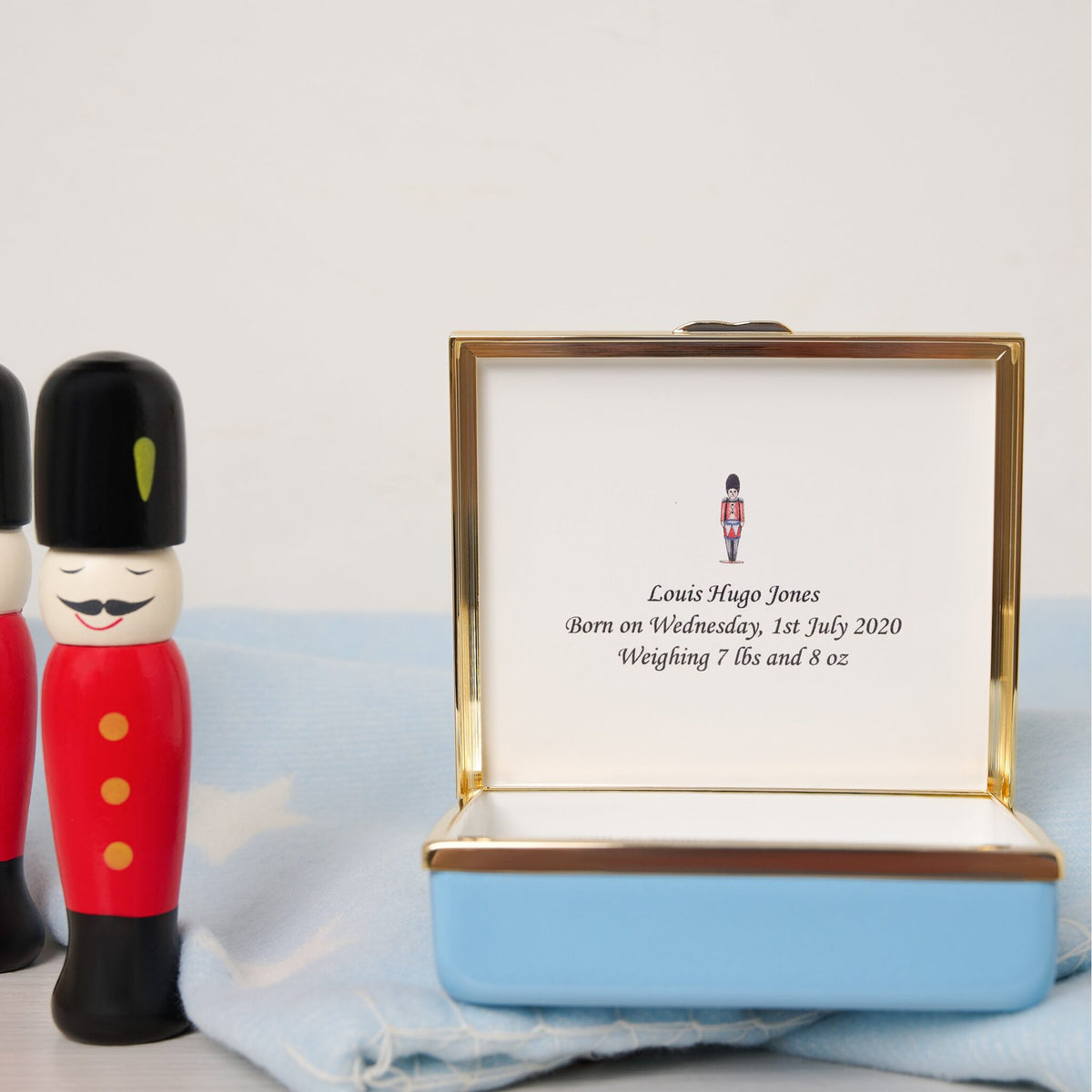 Halcyon Days Prestige Newborn Enamel Box - Personalised, alternate view