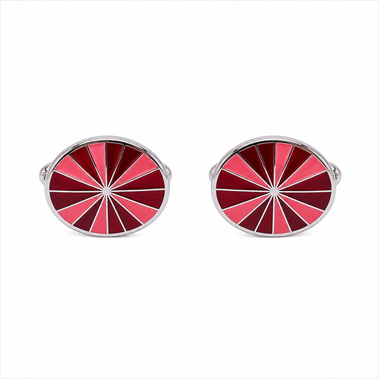 Halcyon Days Red Starburst Cufflinks