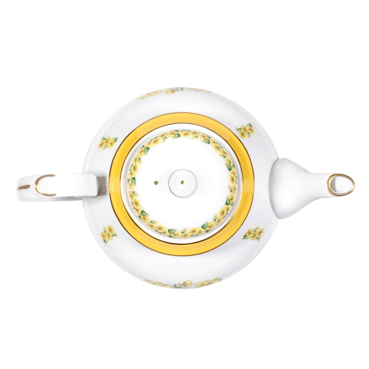 Halcyon Days Shell Garden Floral Primula Early Morning Teapot, alternate view