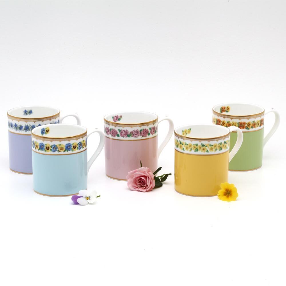 Halcyon Days Shell Garden Floral Primula Mug, alternate view