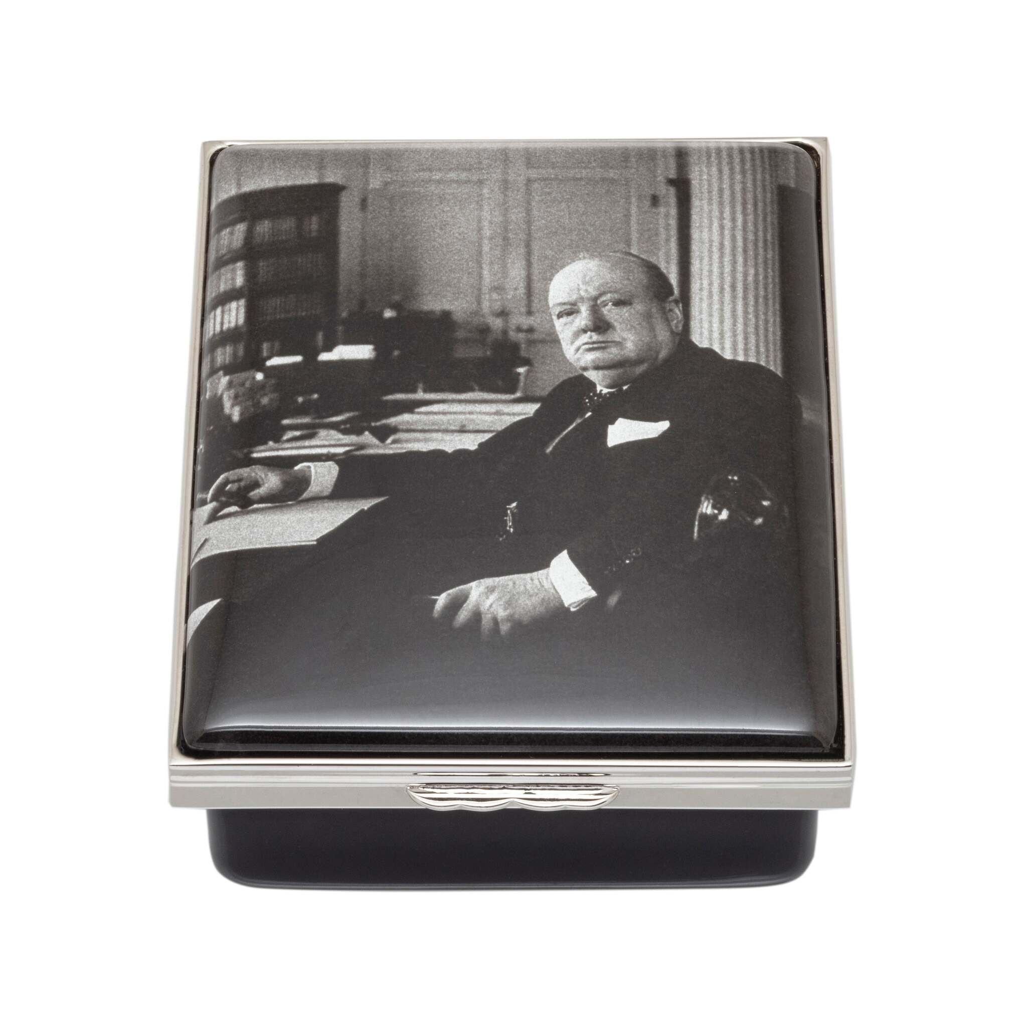 Halcyon Days Sir Winston Churchill By Cecil Beaton Enamel Box