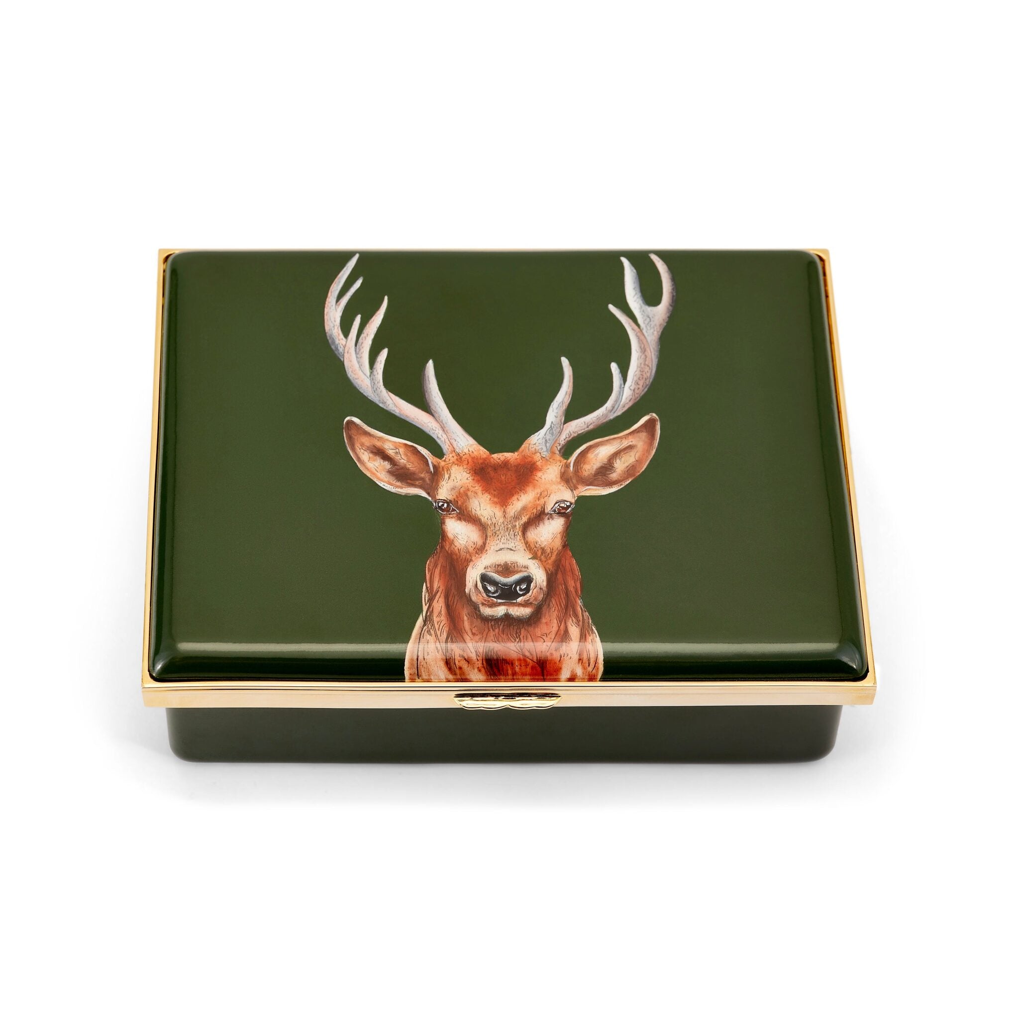 Halcyon Days Stag Enamel Box