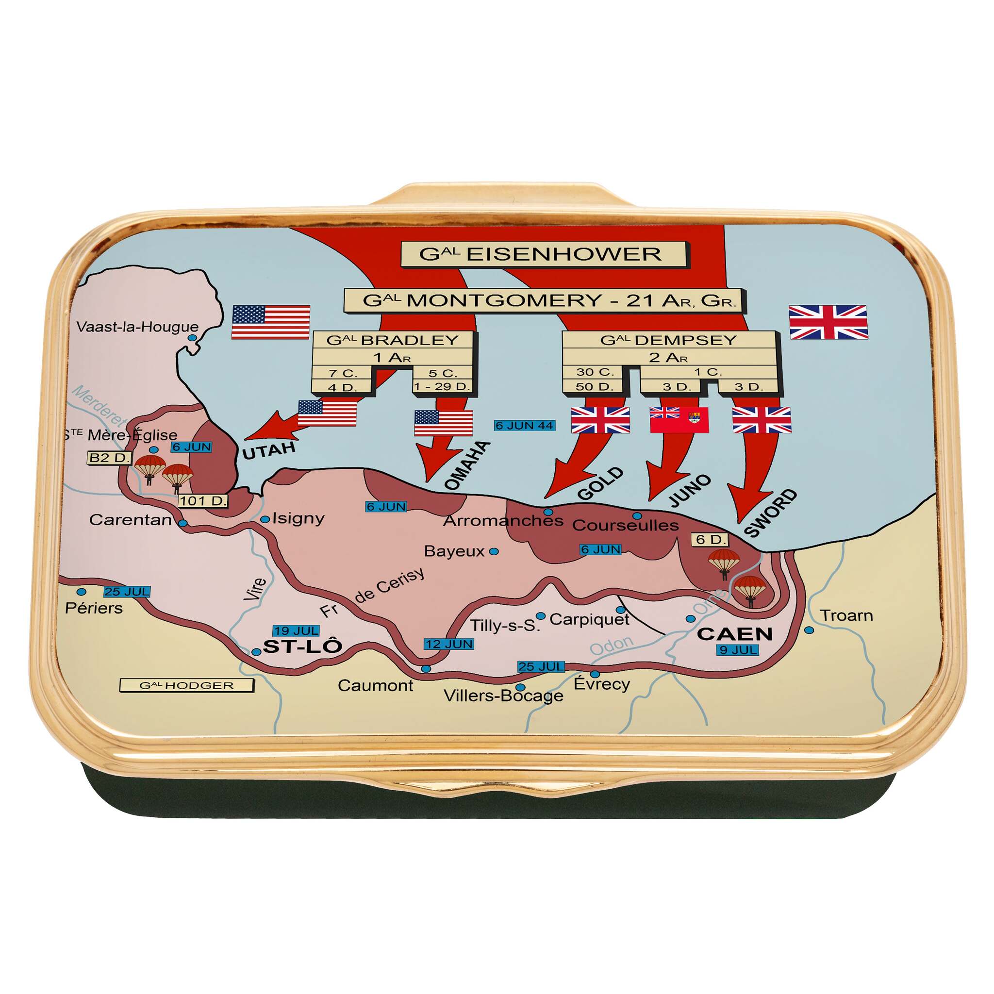 Halcyon Days The 80th Anniversary of D-Day Enamel Box