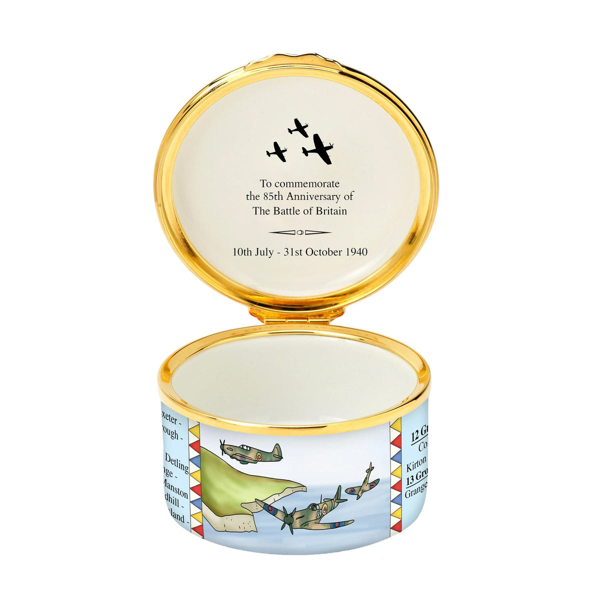 Halcyon Days The Battle of Britain Enamel Box, alternate view