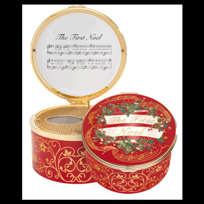 Halcyon Days The First Noel Enamel Musical Box