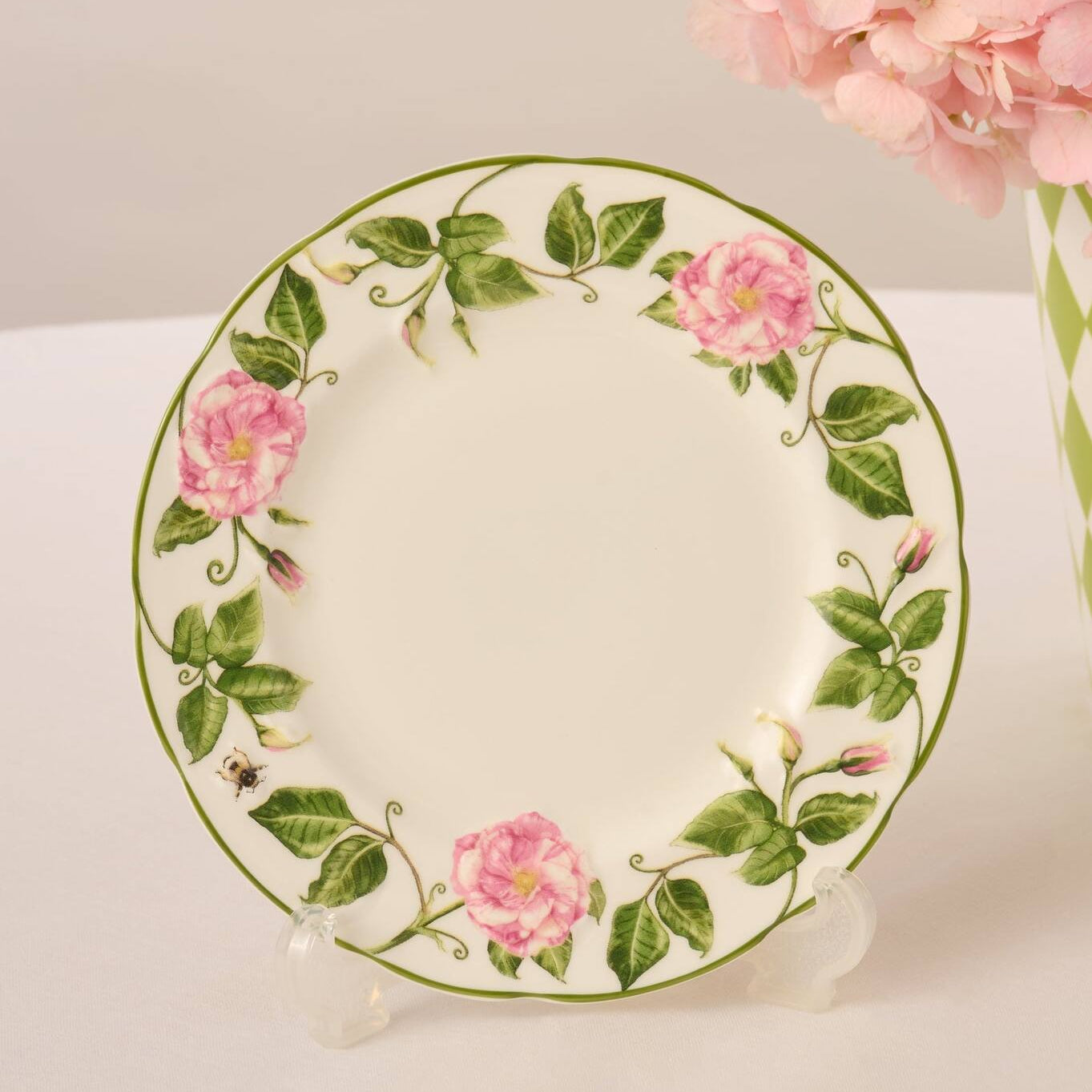 Halcyon Days The King's Rose 6" Audley Plate