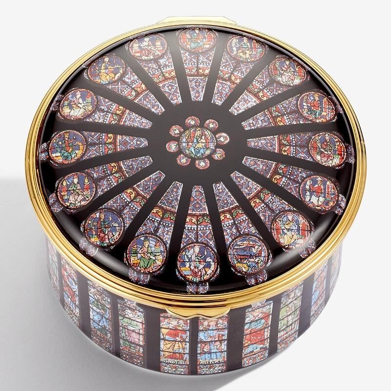 Halcyon Days The Rose Window of Notre-Dame Musical Box, alternate view