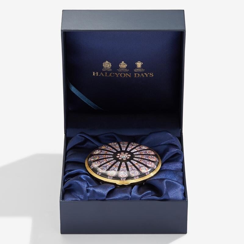 Halcyon Days The Rose Window of Notre-Dame Musical Box, alternate view