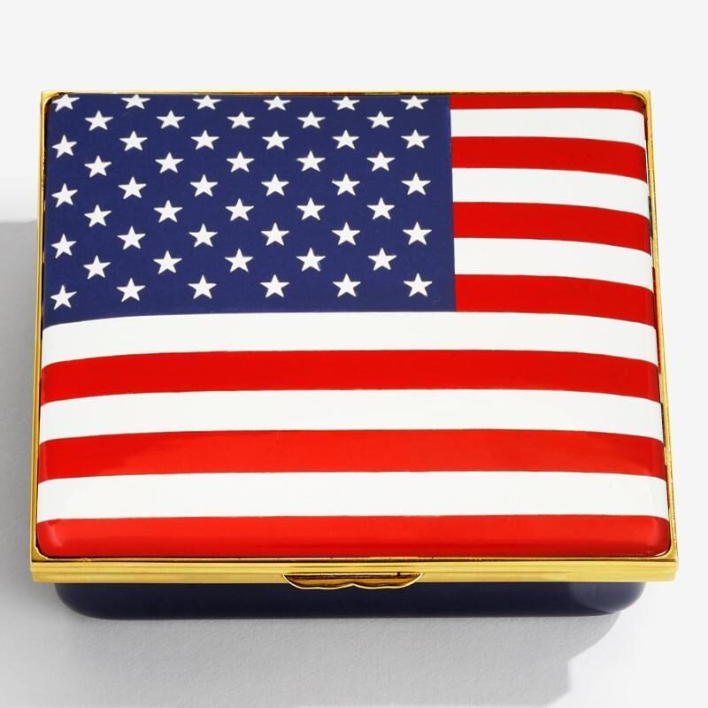 Halcyon Days The Stars & Stripes Enamel Box