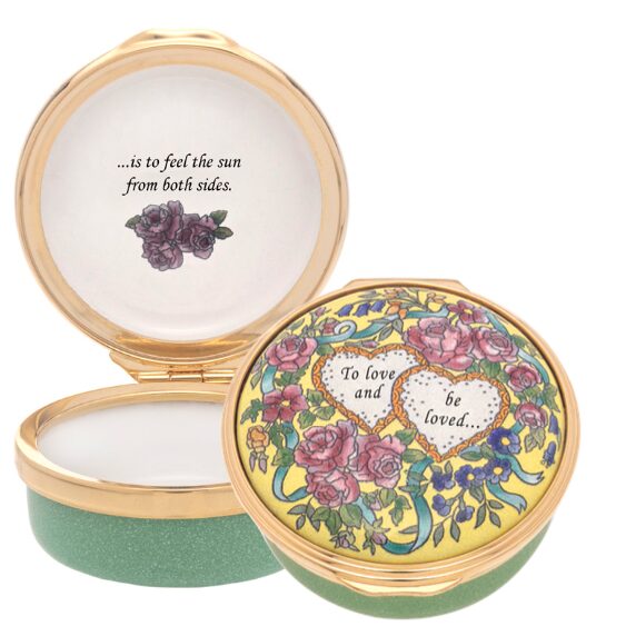 Halcyon Days "To Love and Be Loved" Enamel Box, alternate view