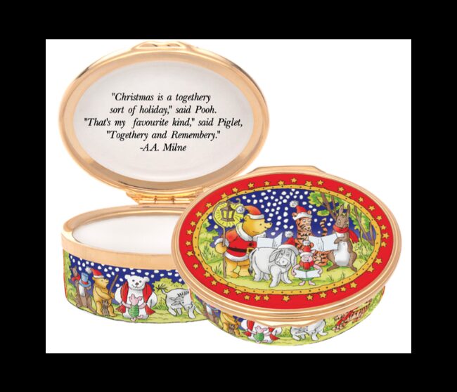 Halcyon Days Togethery Sort of Christmas Enamel Box