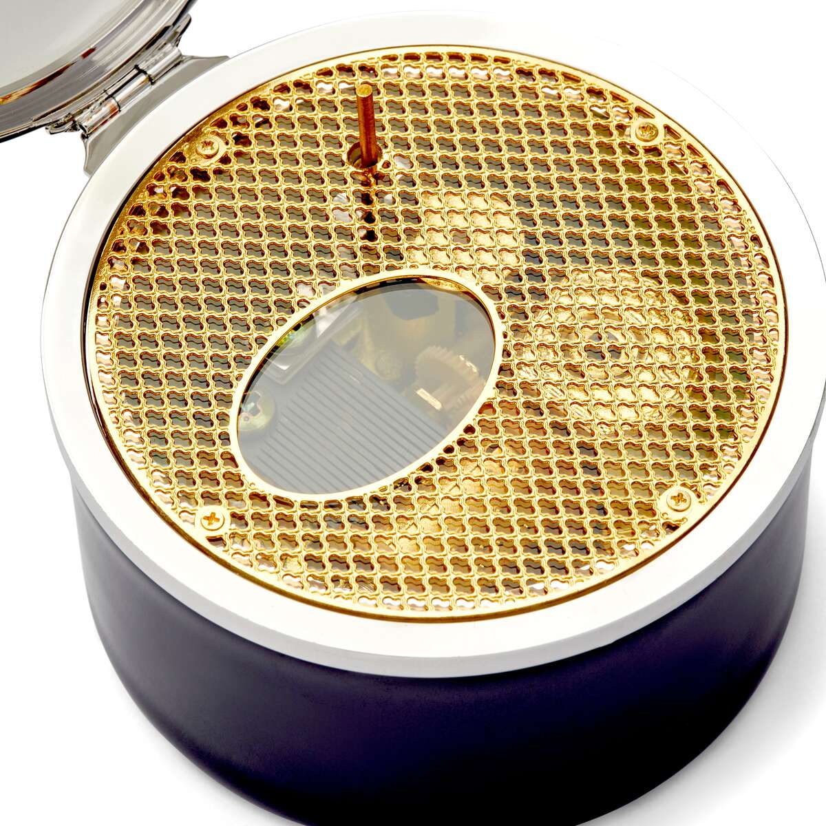 Halcyon Days Tug Rice "Waltz of the Snowflakes" - Enamel Musical Box, alternate view