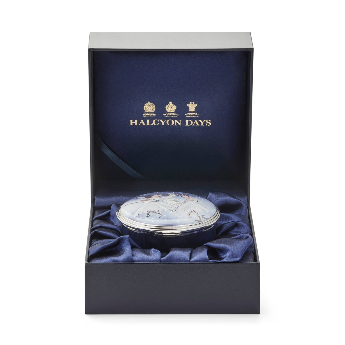 Halcyon Days Tug Rice "Waltz of the Snowflakes" - Enamel Musical Box, alternate view