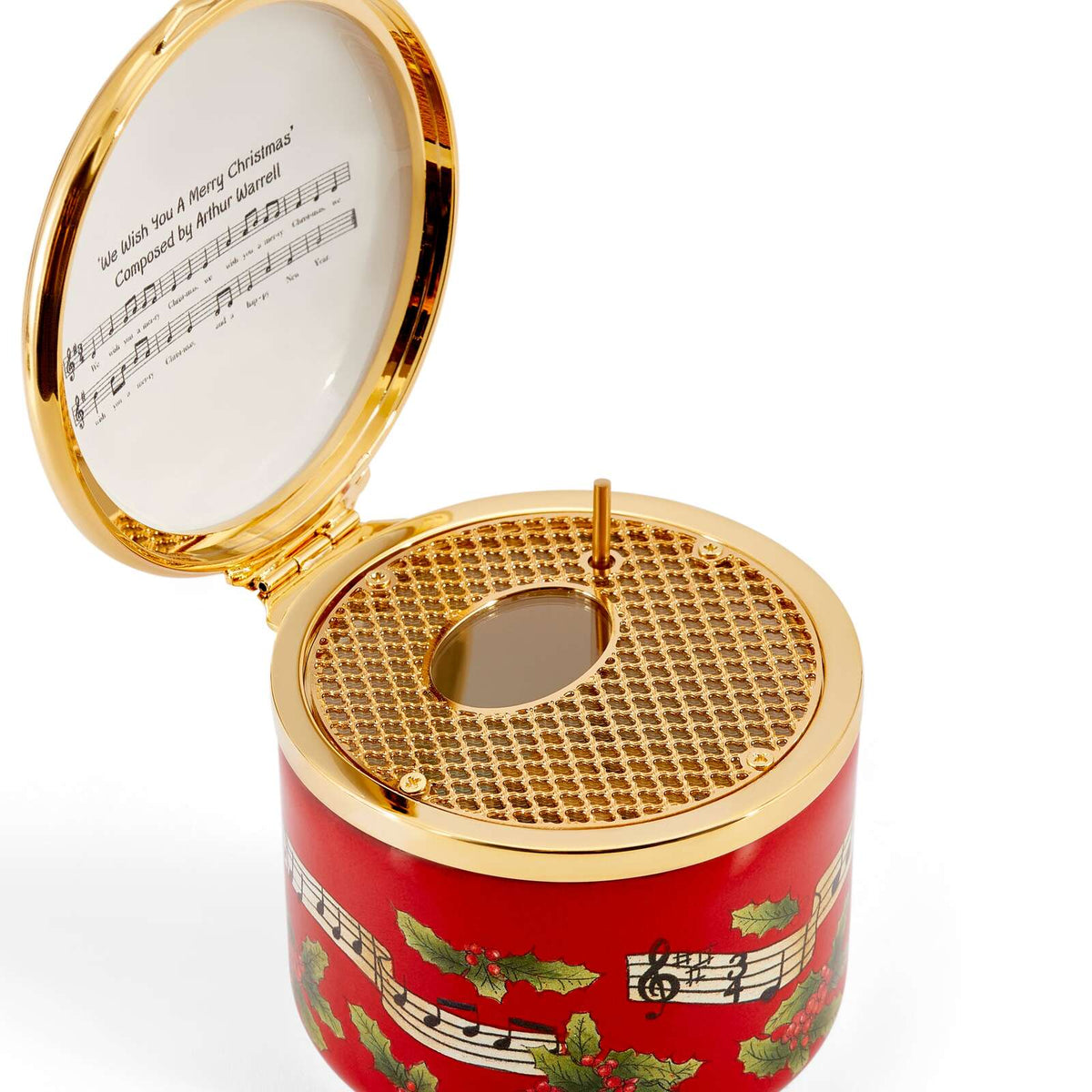 Halcyon Days We Wish You a Merry Christmas Musical Box, alternate view