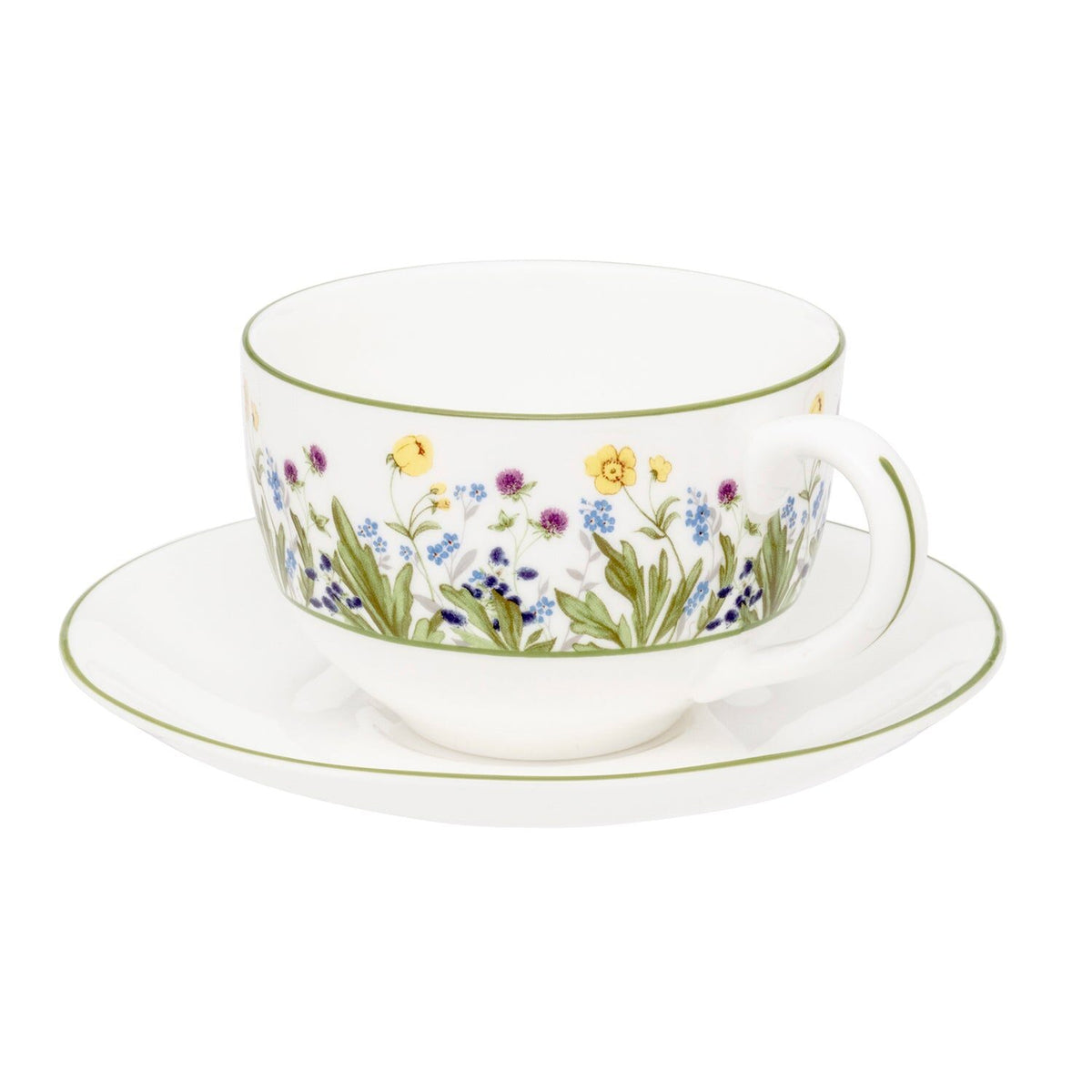 Halcyon Days Wildflower Meadow Teacup & Saucer Cup & Saucer Set, alternate view