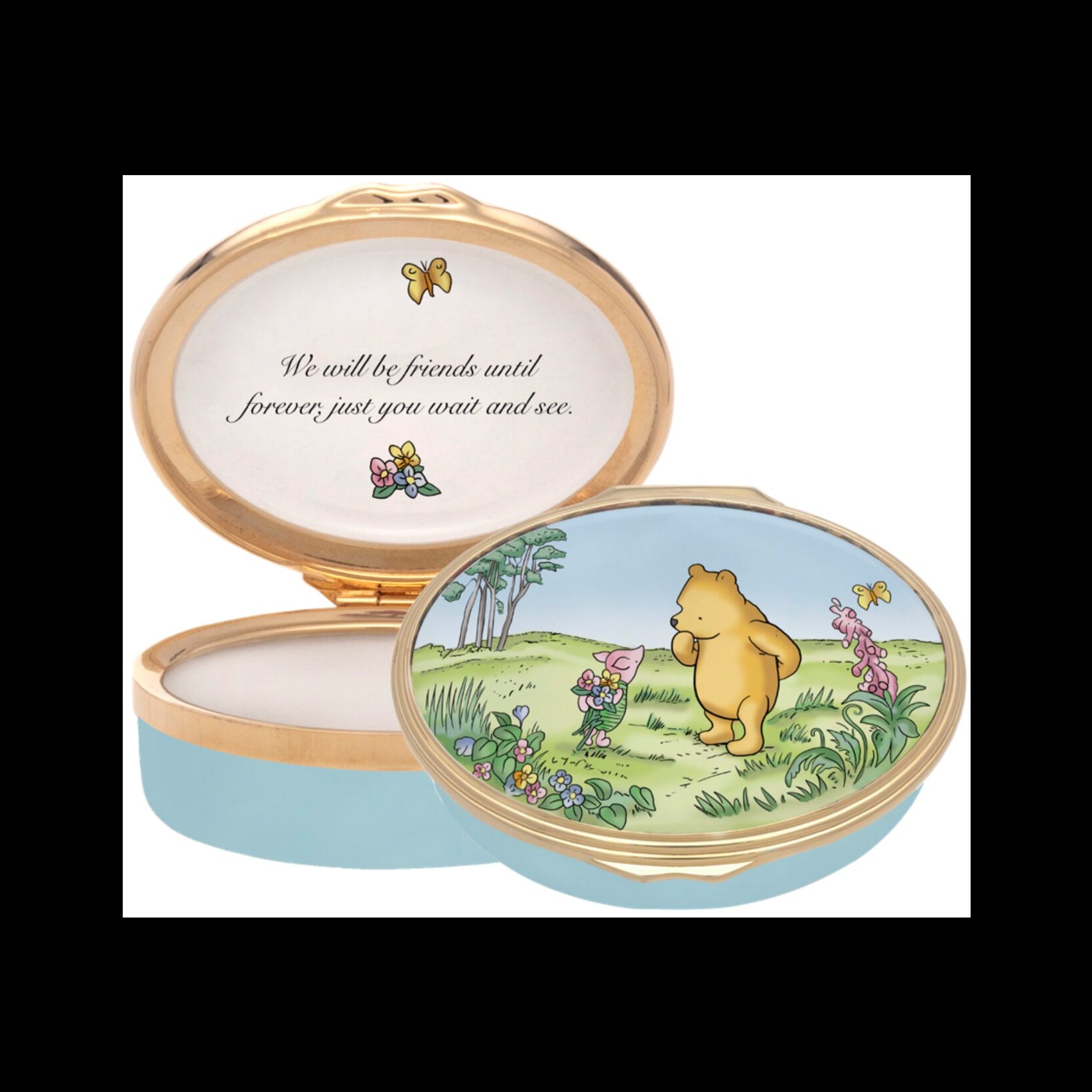 Halcyon Days Winnie-the-Pooh "Friends Forever" Enamel Box