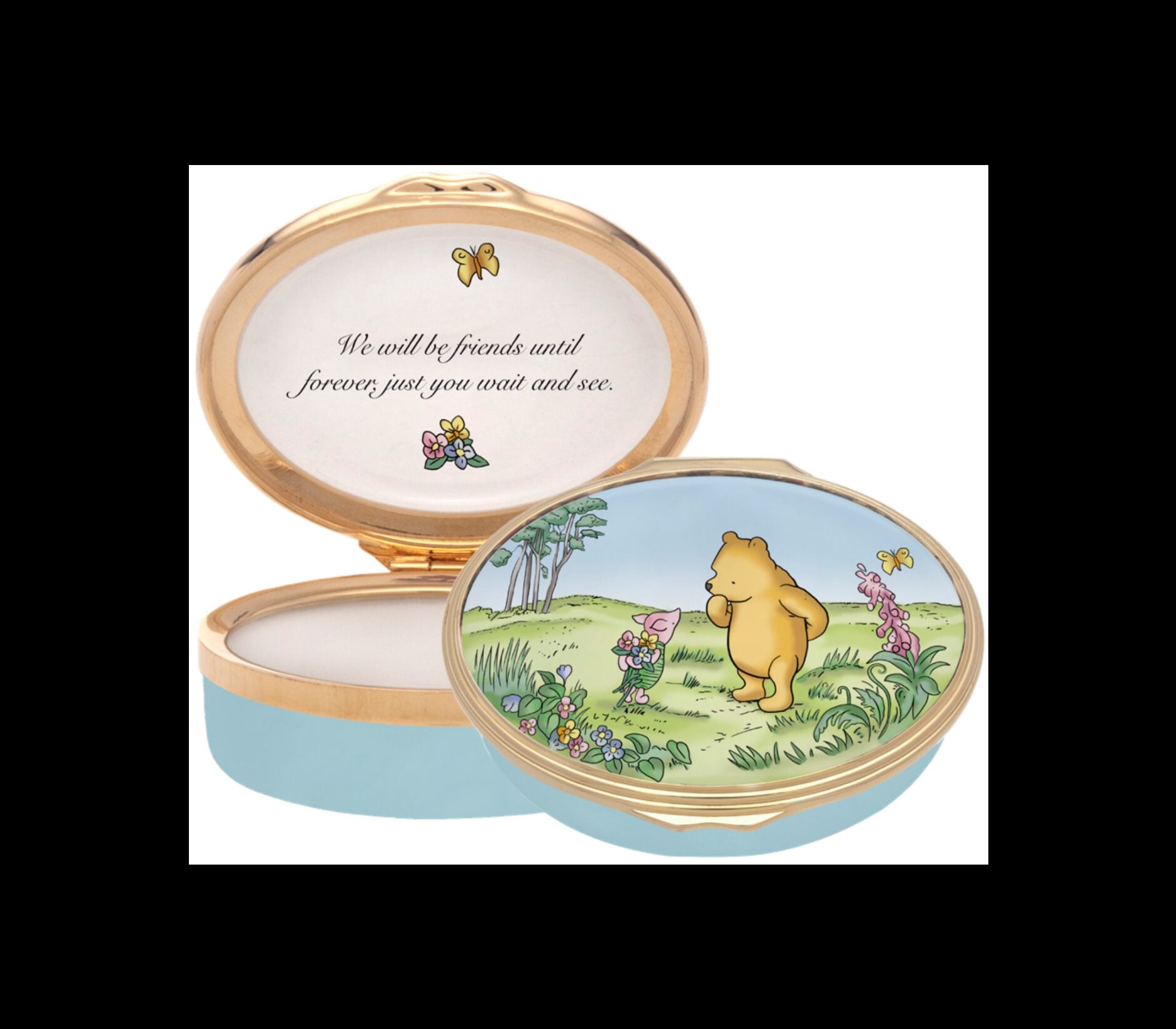 Halcyon Days Winnie-the-Pooh "Friends Forever" Enamel Box