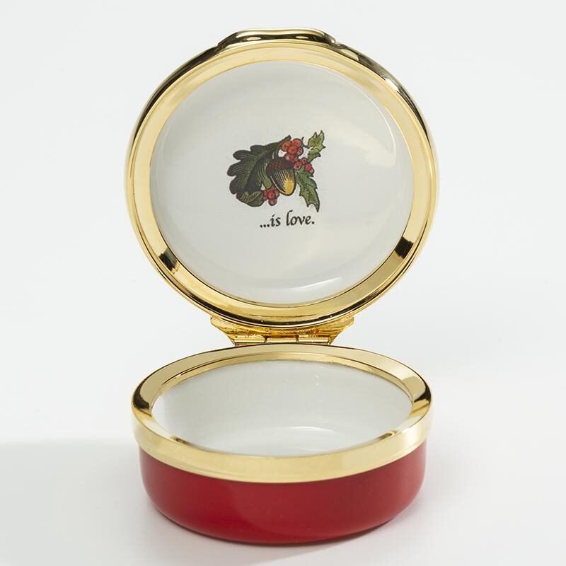 Halcyon Days Woodland in the Snow Enamel Box - Personalised, alternate view