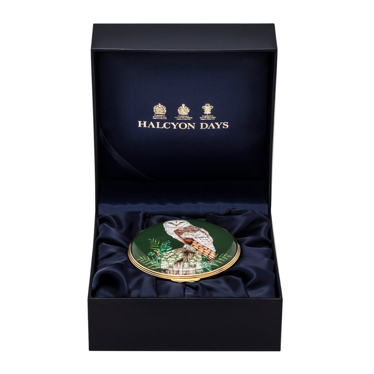 Halcyon Days Woodland Wildlife Owl Enamel Box, alternate view