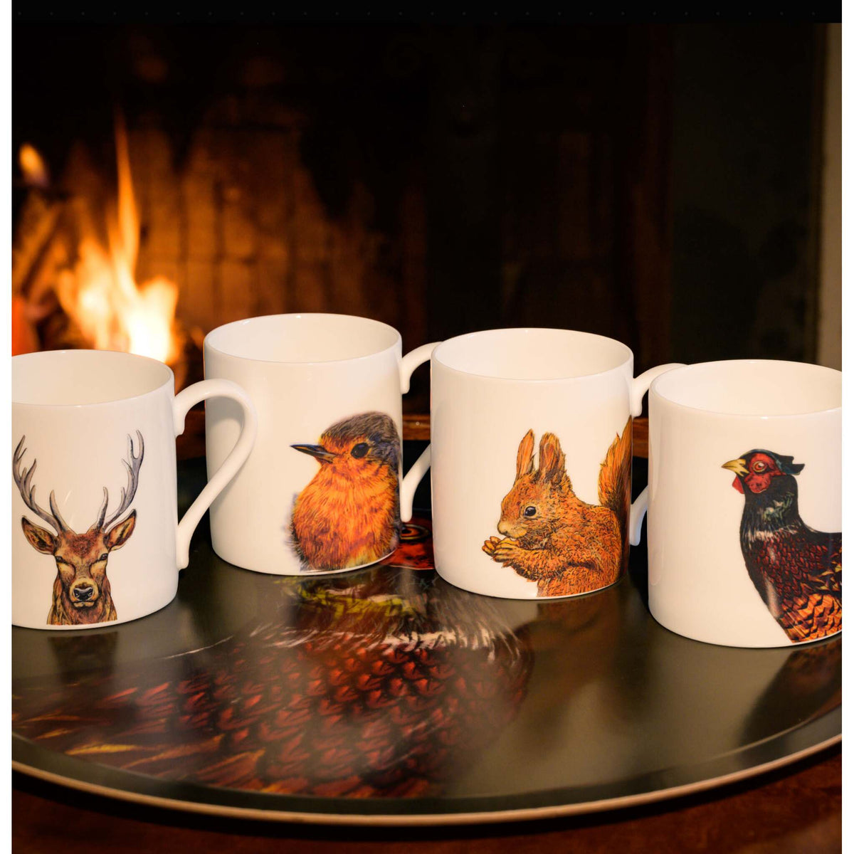 Halcyon Days Woodland Wildlife Robin Mug, alternate view