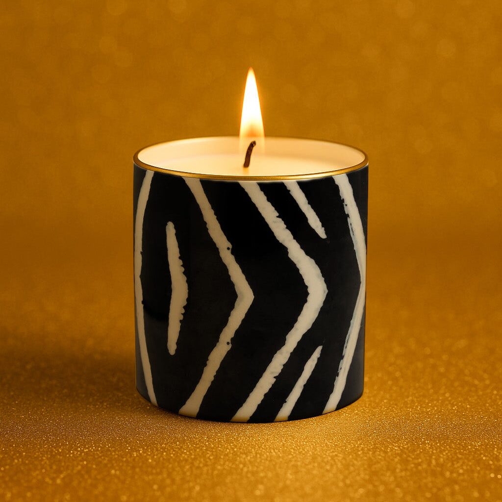 Halcyon Days Zebra Fine Bone China Candle – Jasmine, alternate view