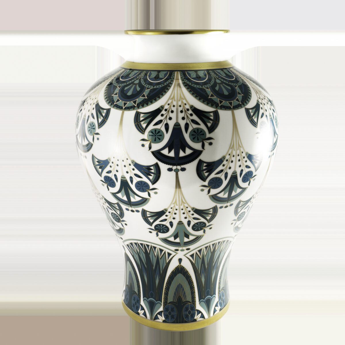 Haviland Rêves Du Nil Green Gold Prestige Vase