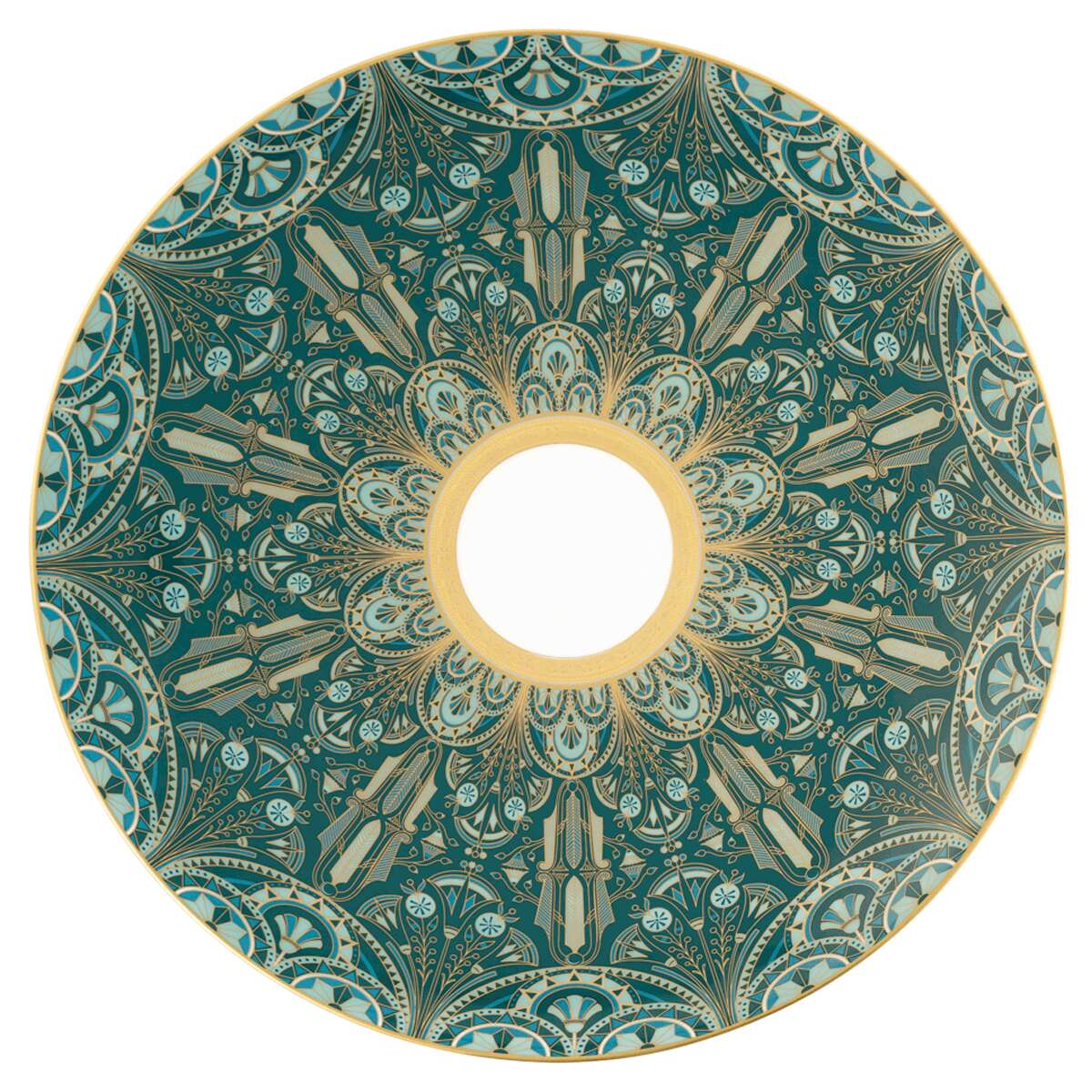 Haviland Rêves Du Nil Green Gold Service Plate, alternate view