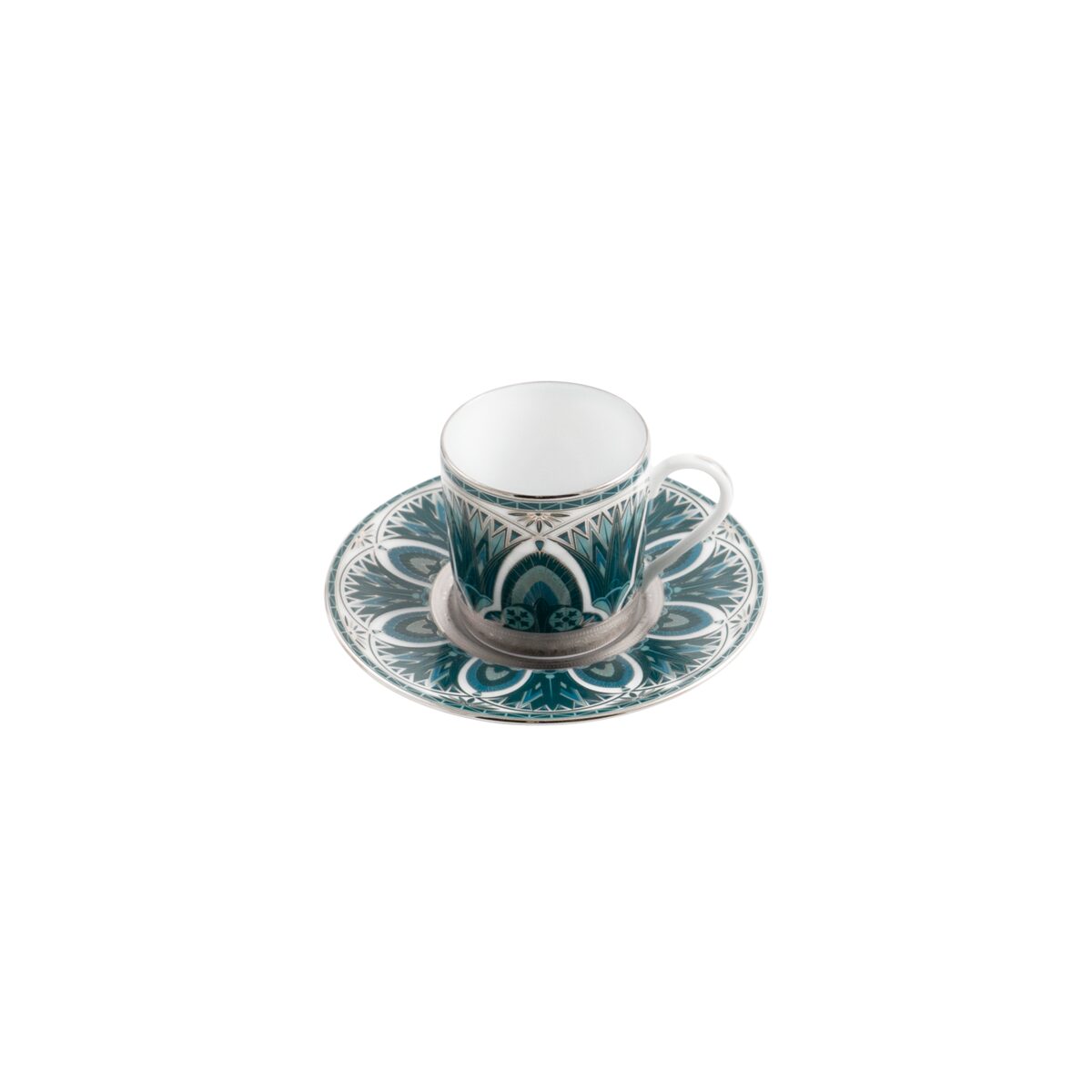 Haviland Rêves Du Nil Green Platinum Coffee Cup and Saucer Cup & Saucer Set, alternate view
