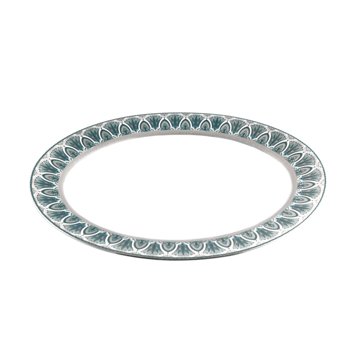 Haviland Rêves Du Nil Green Platinum Oval Platter, alternate view