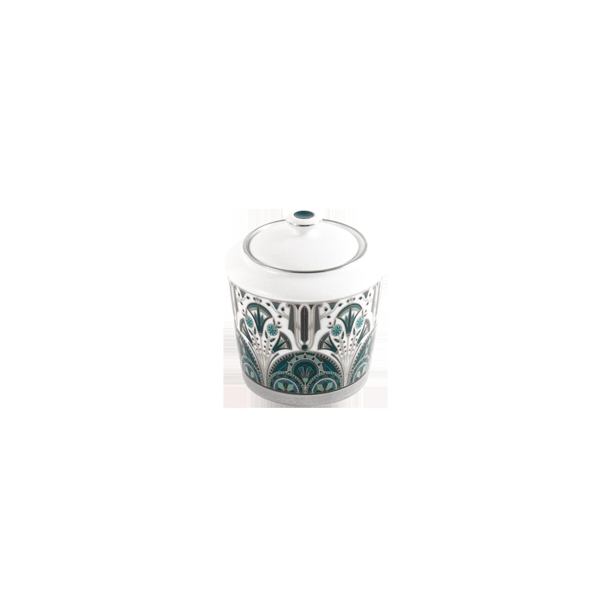 Haviland Rêves Du Nil Green Platinum Sugar Bowl