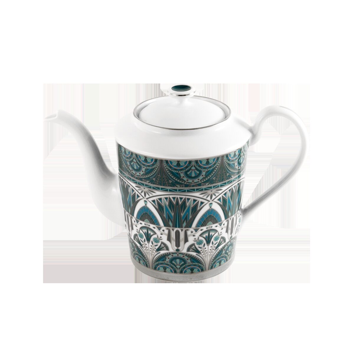 Haviland Rêves Du Nil Green Platinum Teapot