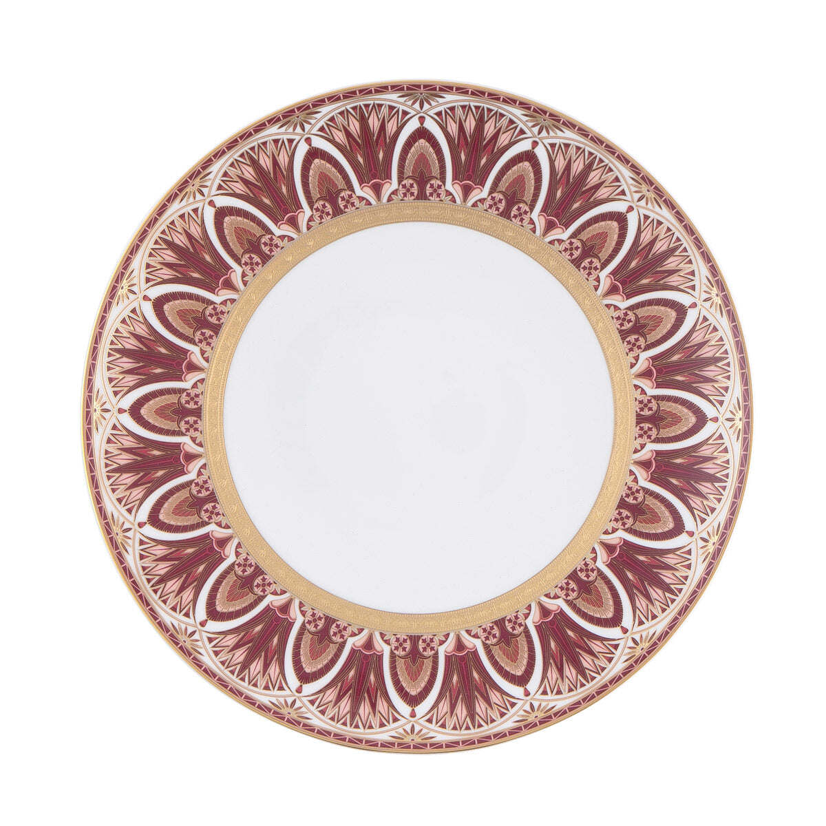 Haviland Rêves Du Nil Pourpre Gold Dinner Plate Accent