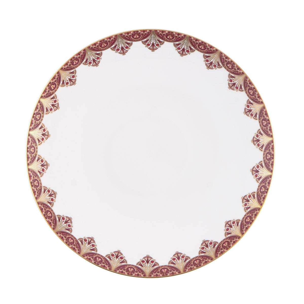 Haviland Rêves Du Nil Pourpre Gold Dinner Plate Braid