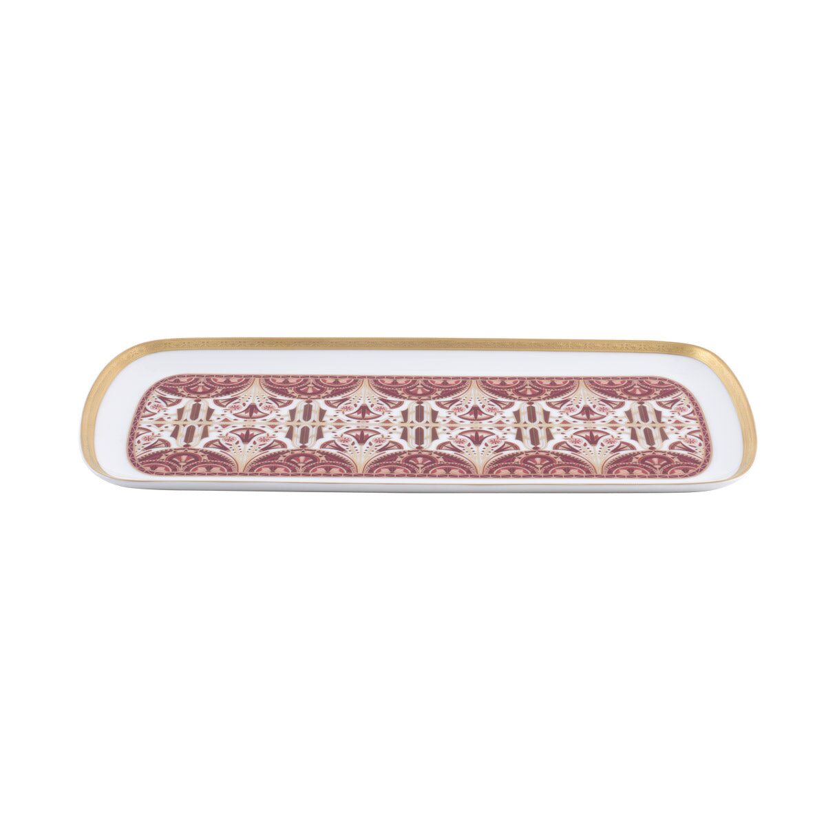 Haviland Rêves Du Nil Pourpre Gold Rectangular Cake Platter, alternate view