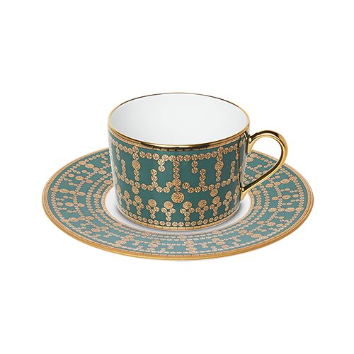 Haviland Tiara Black Gold Teacup and Saucer Cup & Saucer Set, alternate view