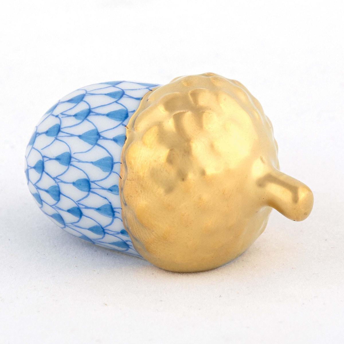 Herend Acorn Figurine – Blue, alternate view