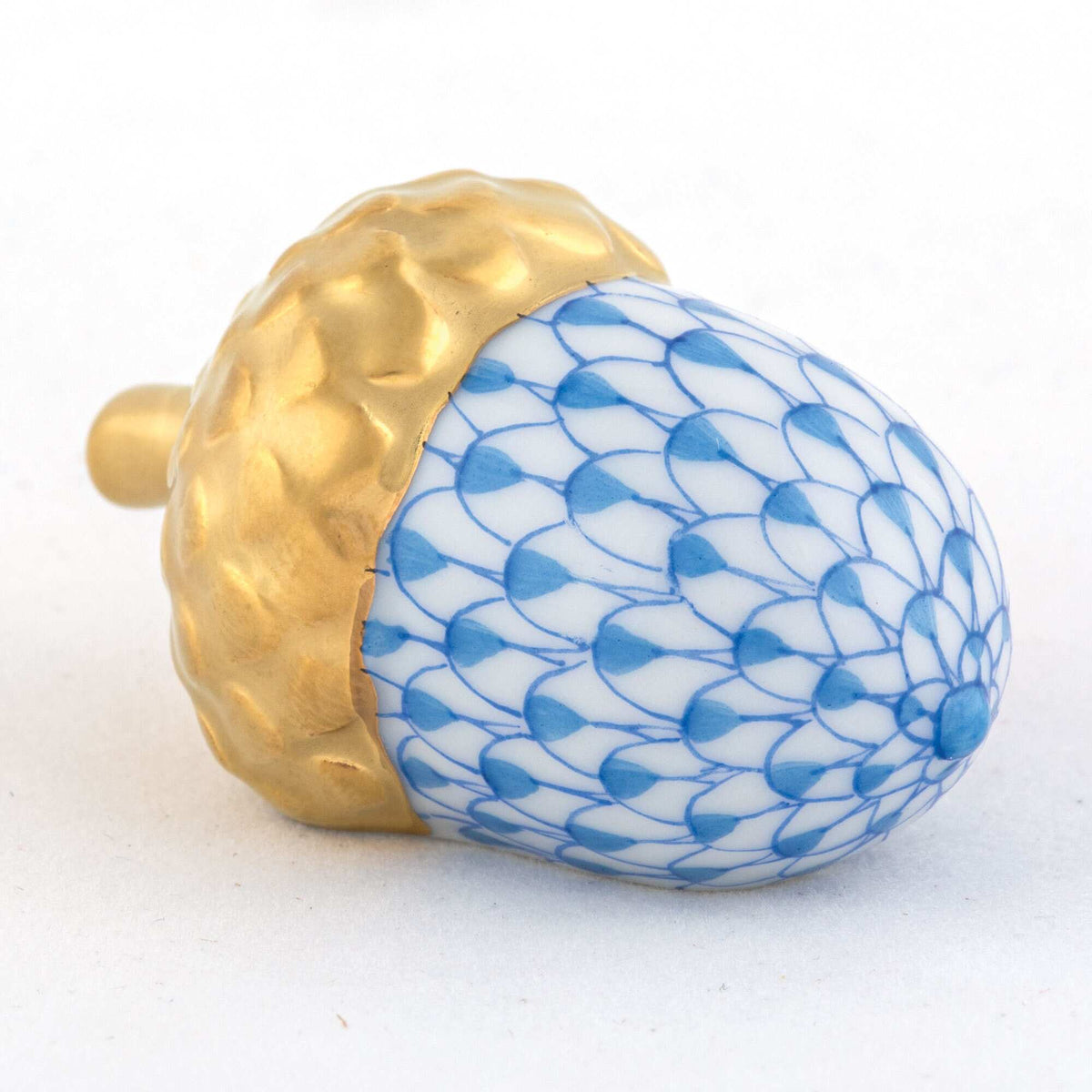 Herend Acorn Figurine – Blue, alternate view