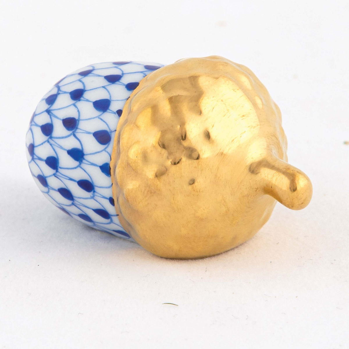 Herend Acorn Figurine – Sapphire, alternate view