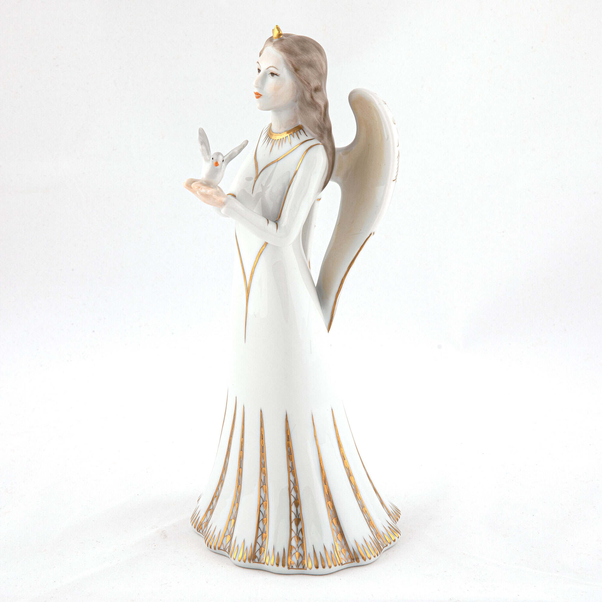 Herend Angel with Dove Figurine β additional view
