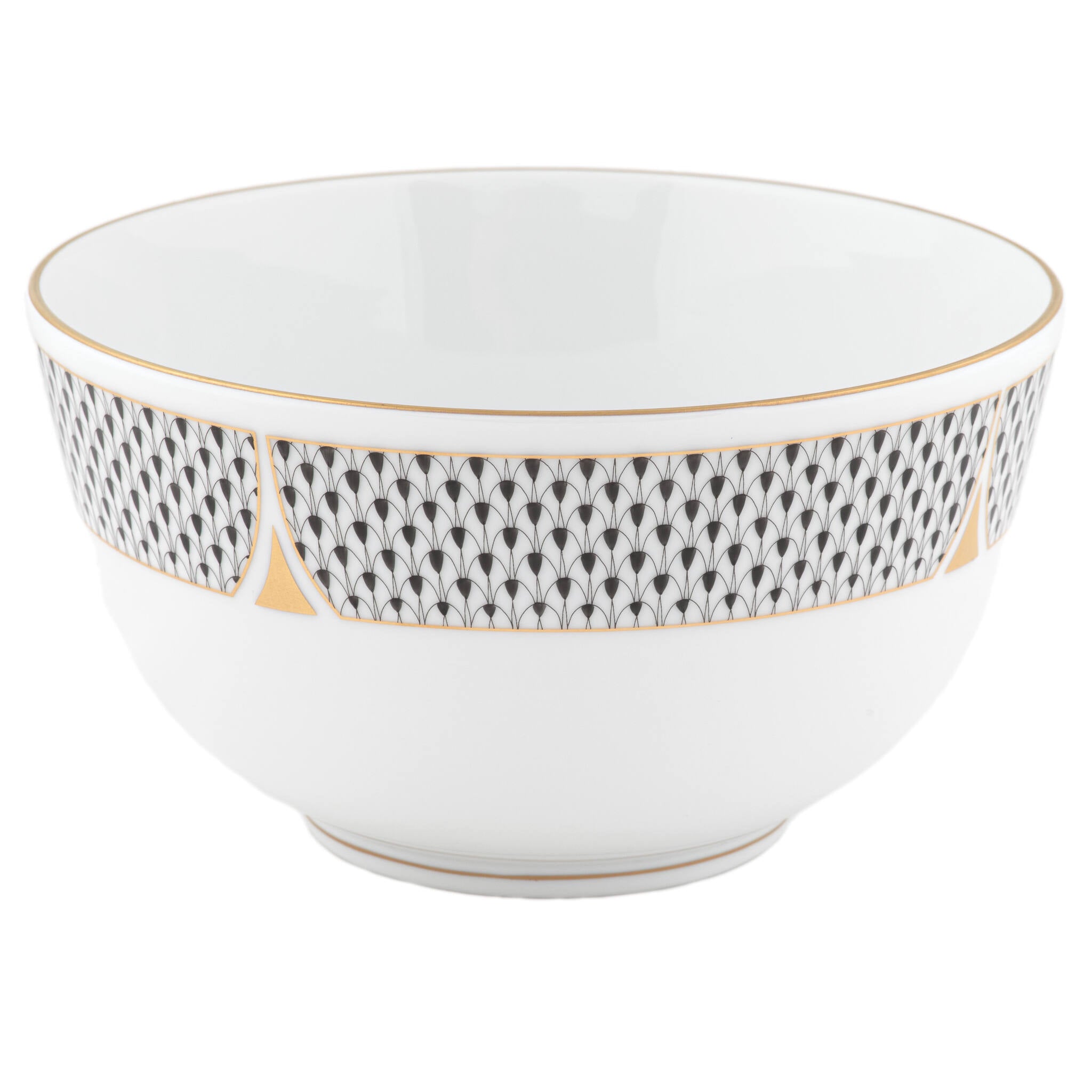 Herend Art Deco Black Round Bowl β additional view