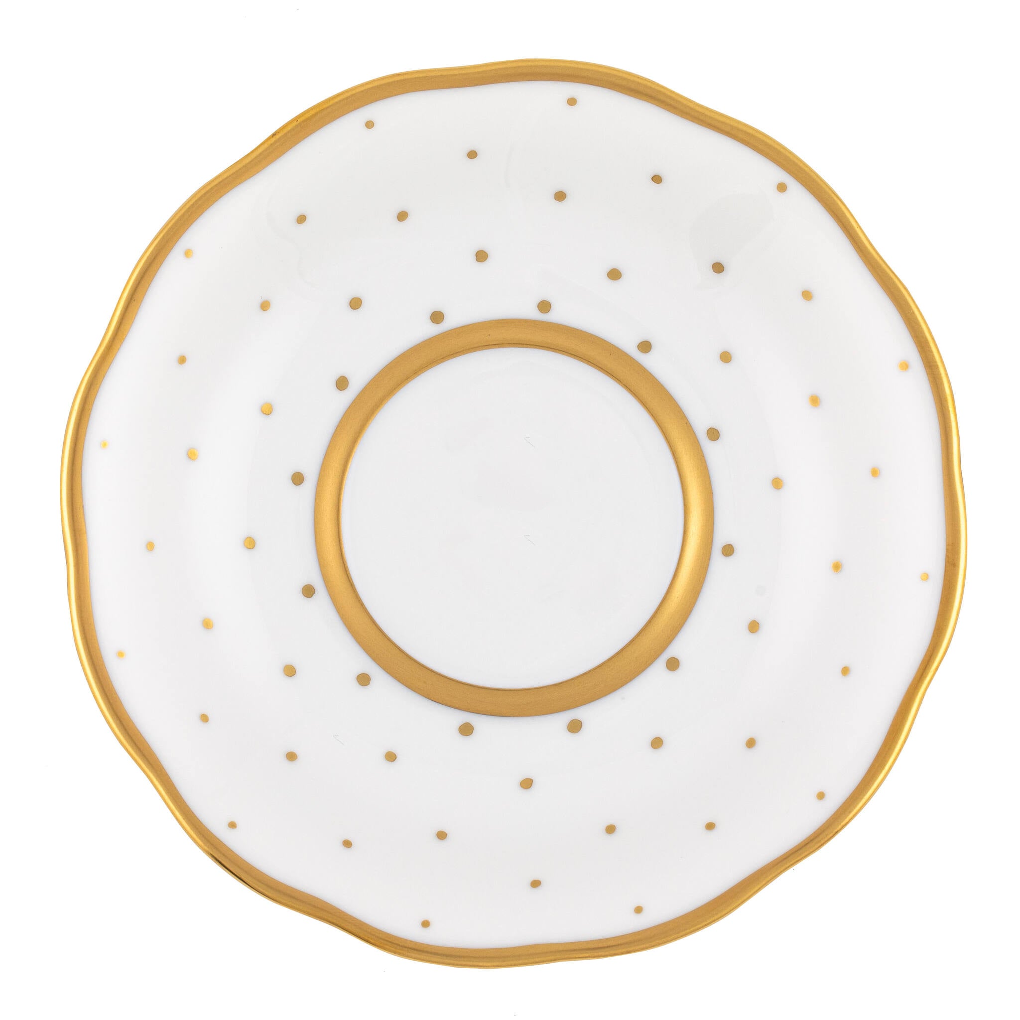 Hand-painted Herend Asian Garden Tea Saucer Cup & Saucer Set in fine porcelain, 6in D, on a white background